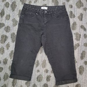 Royalty Black Jean Biker Shorts sz 6